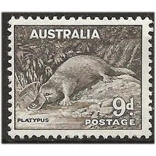 Australia 1943 SG191 9d Chocolate Perf 14x15 Unmounted Mint . .. .