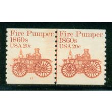 1908 20c Fire Pumper Very Fine MNH Dry Gum CNP Left 13 W0263