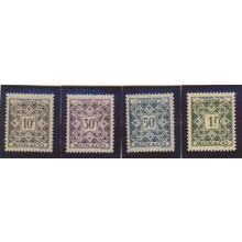 Monaco Stamps Scott #J28 To J31, Mint Hinged, Short Set