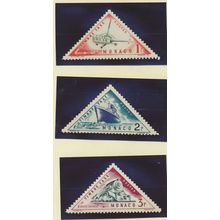 Monaco Stamps Scott #J48 To J50, Mint Lightly Hinged