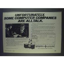 1980 Sperry Univac Computers Ad - Are All Talk