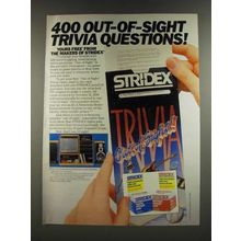 1986 Stridex Pads Ad - 400 Out-of-Sight Trivia Questions