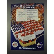1996 Cool Whip Whipped Topping Ad - Flag Cake