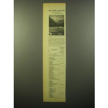 1965 Swiss Tourism Ad - Interlaken