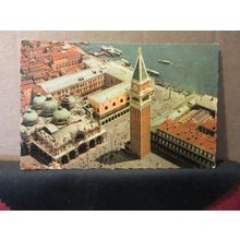 AERIAL VIEW, PIAZZA SAN MARCO, VENEZIA, ITALY unused postcard. =
