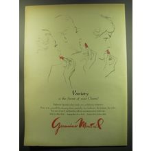 1949 Germaine Monteil Lipstick Ad - Variety is the secret of your Charm!