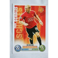 2007/08 Topps Match Attax Trading Card - Paul Scholes, Manchester United