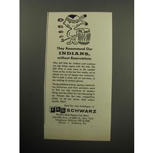 1957 F.A.O. Schwarz Toys Ad - They recommend our indians, without reservations