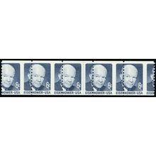 1401, Mint NH 6¢ Misperfed Error Coil Line Strip * Stuart Katz