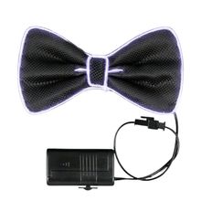 EL Wire White Bow Tie Night Parties