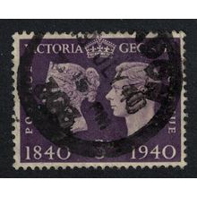 Great Britain Centenary of First Adhesive Postage Stamps 3d Key Value 1940