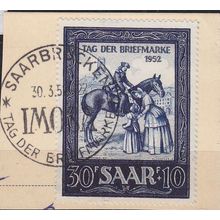 GERMANY Saar [1952] MiNr 0316 ( BStk ) Sonder-O