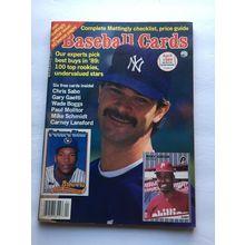 April 1989 Baseball Cards Magazine - Don Mattingly Cover + 6 Uncut Insert Cards