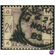 1883 SG189 2d Lilac Fine Used Check Letters "KD"