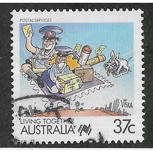 AUS 1988 37c 'LIVING TOGETHER - POSTAL SERVICES' FINE USED (EBID67-168)