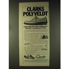 1976 Clarks Polyveldt Shoes Ad - Revolutionary