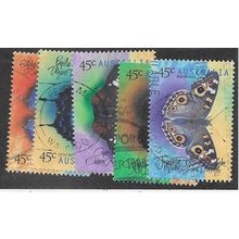 AUS 1998 (SET) 'BUTTERFLIES'(5v) FINE USED (EBID68-328)