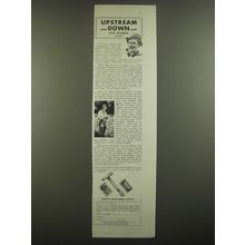 1938 Gem Razor Ad - Upstream and down with Jed Hines, Guide