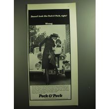 1970 Peck & Peck Dress Ad - Doesn't look like Peck & Peck, right? Wrong.