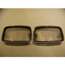1970 71 72 PLYMOUTH DUSTER VALIANT TURN SIGNAL LENSES & BEZELS #3679226 OEM
