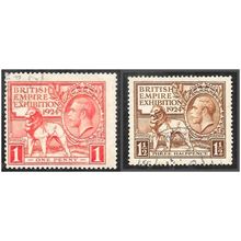 KGV. 1924. SG 430-431, 1924 Empire Exhibition. Fine Used C5