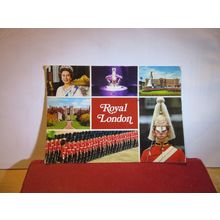 multiview, ROYAL LONDON. used postcard by John Hinde 1980 pm =