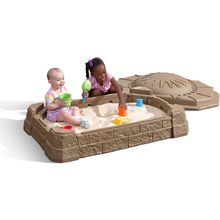 Step2 Naturally Playful Sandbox II, Kids Sand Activity Sensory Play Pit, Summer