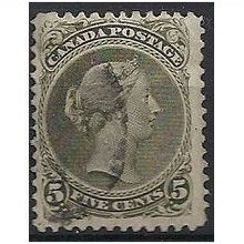 Canada 1875 SG63 5c Olive-Green Fine Used ..