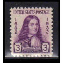724 3c William Penn Fine MNH O3504