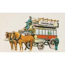 Palatine Road Cheadle Bus Horse & Cart Cheshire Manchester Transport Postcard