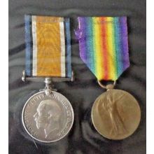 WORLD WAR ONE 1914- 1919 BRITISH WAR MEDAL & VICTORY East Yorks K.I.A. Atkinson