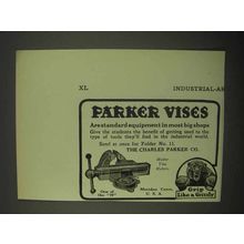 1922 Parker Vises Ad - Standard in Most Big Shops