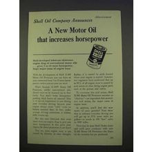 1955 Shell X-100 Motor Oil Ad - Increases Horsepower