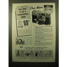 1959 Walz Envoy 35 Camera Ad - Not Typographical Error