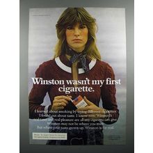 1975 Winston Cigarette Ad - Wasn't My First
