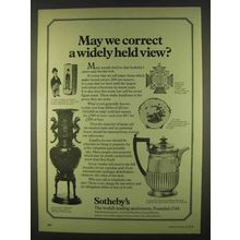 1978 Sotheby's Auctioneers Ad - Correct a View