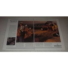 1985 Peugeot 505S Wagon Ad - Captain and crew arrive in their Peugeot