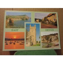 multiview, EAST DEVON county used postcard by J. Arthur Dixon 1993 pm