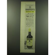 1949 Harvey's Bristol Dry Sherry Ad - The world's finest tasting dry sherry