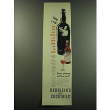 1949 Heublein's Club Cocktails Ad - Taking a trip?