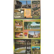 Valence D'Agen Flower Market Stall 3x French Postcard s