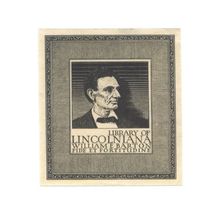 Abraham Lincoln Vintage Bookplate Writer Lecturer Artist Postcard