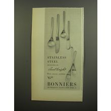 1953 Bonniers Stainless Steel Flatware by Russel Wright Advertisement