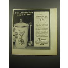 1955 Shreve Crump & Low Instant Coffee Caddy Advertisement