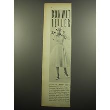 1955 Bonwit Teller Town & Country Dress Ad - Step in.. Spin