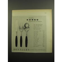 1955 Bonniers Kongo Silverware by Jens H. Quistgaard Advertisement