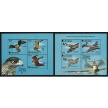 Gibraltar Birds of Prey and Jet Fighters 2 MSs 2nd series 2000 MNH SG#MS949