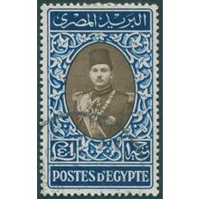 Egypt 1940 £E1 sepia & blue SG283 used