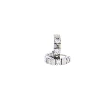 925 Sterling Silver Round Huggie Hoop Earrings 3 Round CZ Rhodium Plated 13 mm