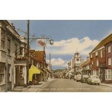 Queens Inn Pub Valentines Steyning 1960s Postcard